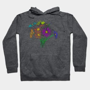 colorful daisies Hoodie